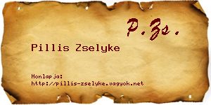 Pillis Zselyke névjegykártya